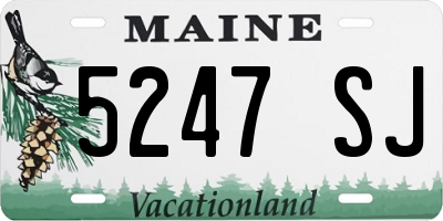 ME license plate 5247SJ