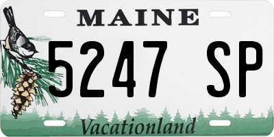 ME license plate 5247SP
