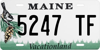 ME license plate 5247TF