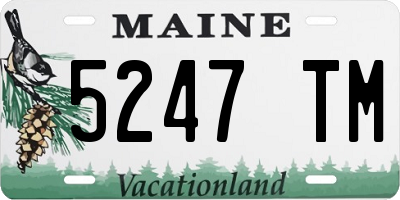 ME license plate 5247TM