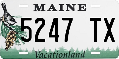 ME license plate 5247TX