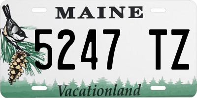 ME license plate 5247TZ