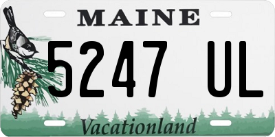 ME license plate 5247UL