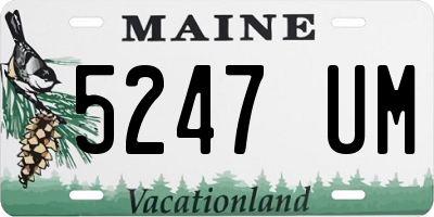 ME license plate 5247UM