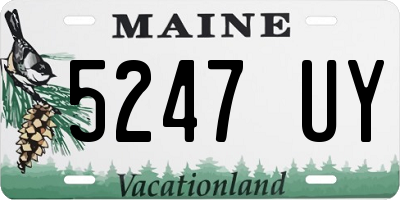 ME license plate 5247UY