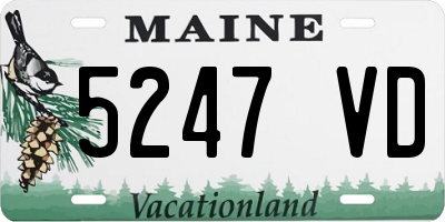 ME license plate 5247VD