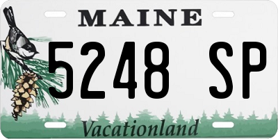 ME license plate 5248SP