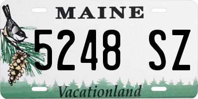 ME license plate 5248SZ