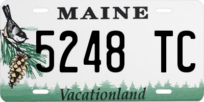 ME license plate 5248TC