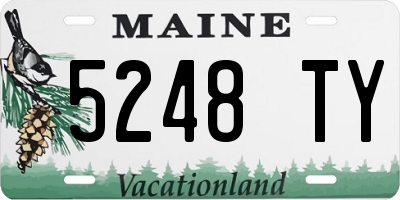 ME license plate 5248TY