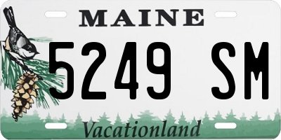 ME license plate 5249SM