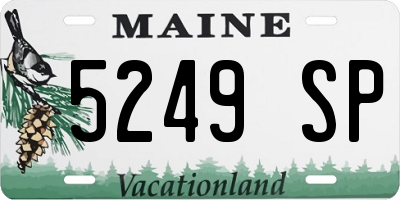 ME license plate 5249SP