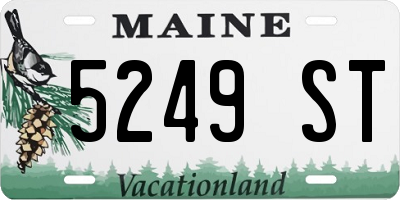 ME license plate 5249ST