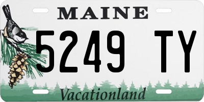 ME license plate 5249TY