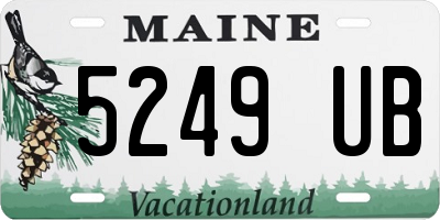ME license plate 5249UB