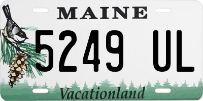 ME license plate 5249UL