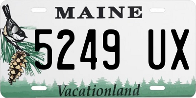 ME license plate 5249UX