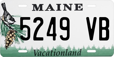 ME license plate 5249VB