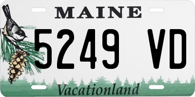 ME license plate 5249VD