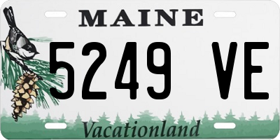 ME license plate 5249VE