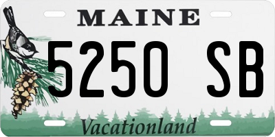 ME license plate 5250SB