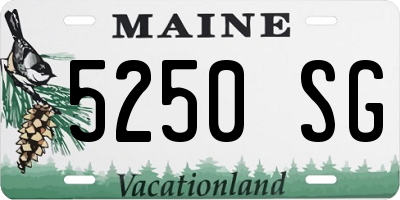 ME license plate 5250SG
