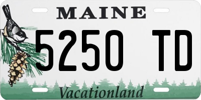 ME license plate 5250TD