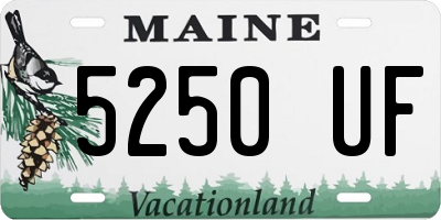 ME license plate 5250UF