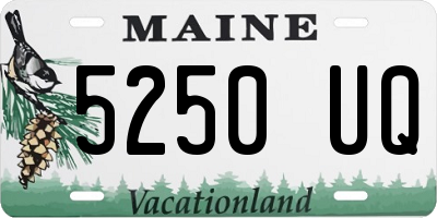 ME license plate 5250UQ