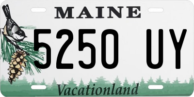 ME license plate 5250UY