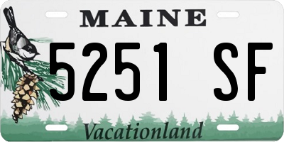 ME license plate 5251SF