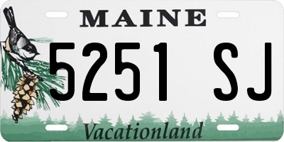 ME license plate 5251SJ