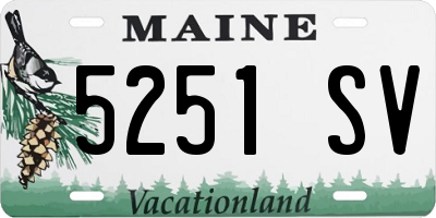 ME license plate 5251SV