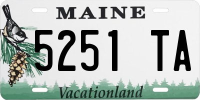 ME license plate 5251TA