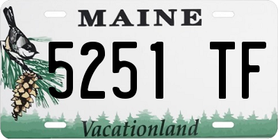 ME license plate 5251TF