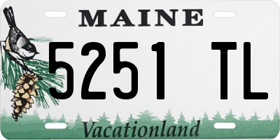 ME license plate 5251TL