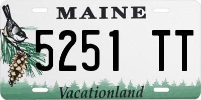 ME license plate 5251TT
