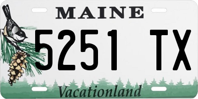 ME license plate 5251TX