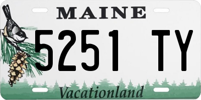 ME license plate 5251TY