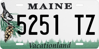 ME license plate 5251TZ