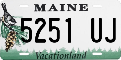 ME license plate 5251UJ