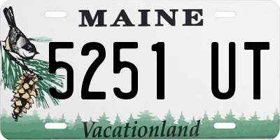 ME license plate 5251UT