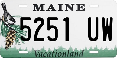 ME license plate 5251UW