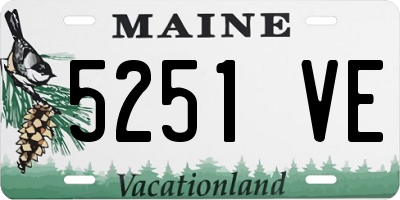 ME license plate 5251VE