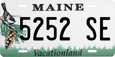 ME license plate 5252SE