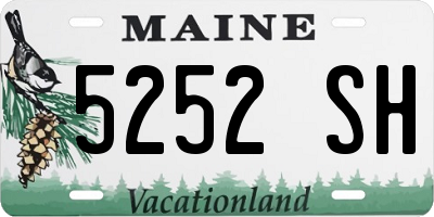 ME license plate 5252SH