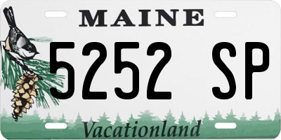 ME license plate 5252SP