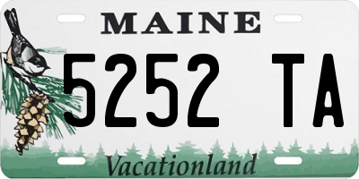 ME license plate 5252TA