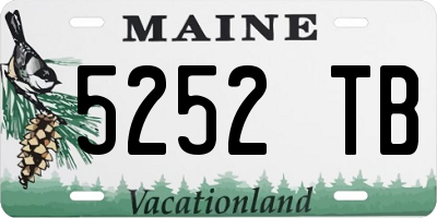 ME license plate 5252TB