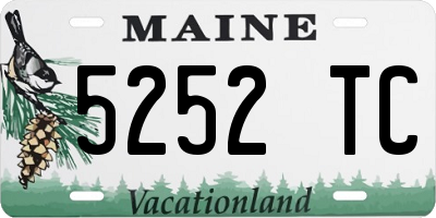 ME license plate 5252TC